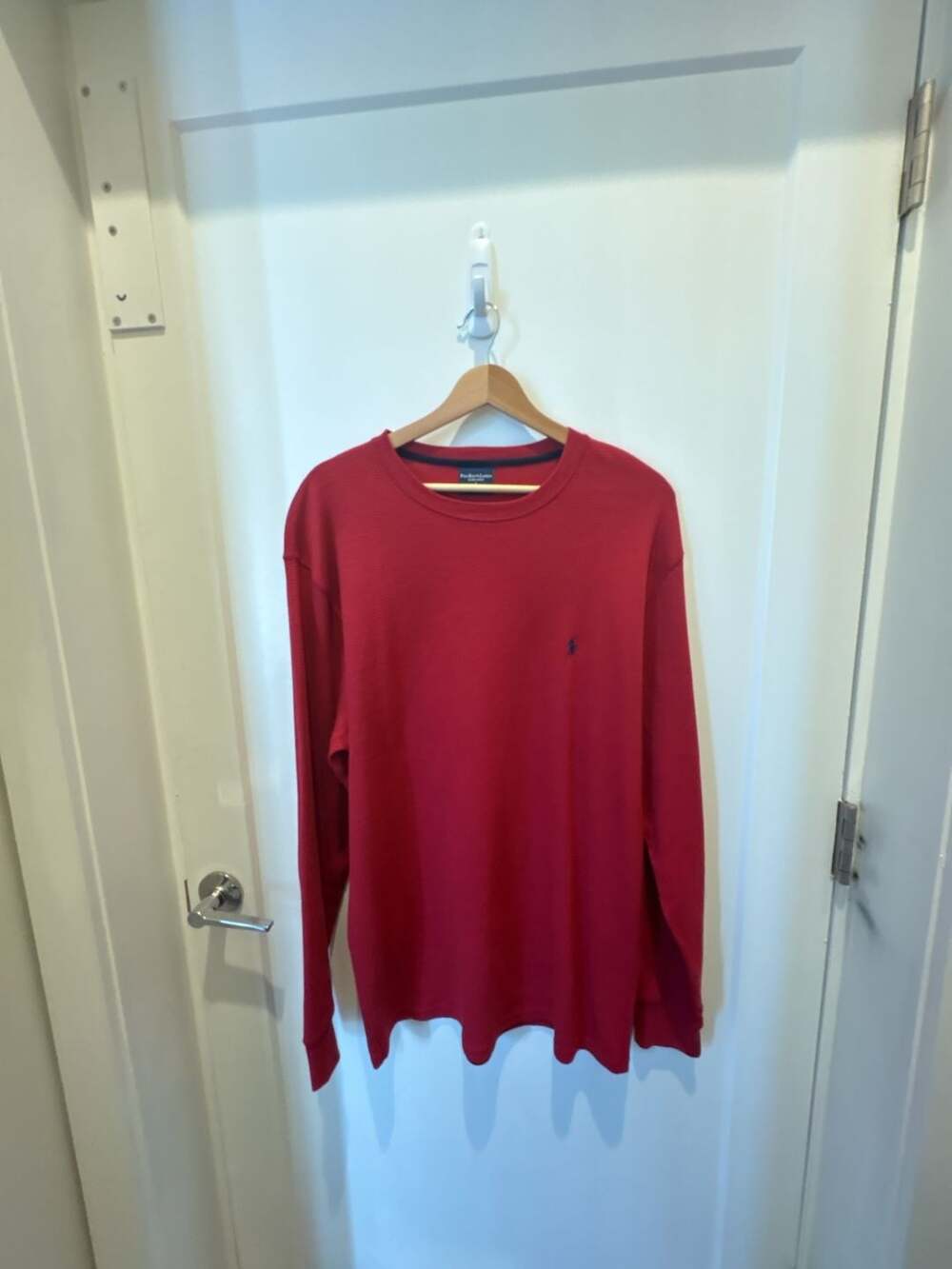 Polo Ralph Lauren Sleepwear Thermal Long Sleeve Shirt Red Size L
